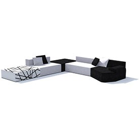 Molteni freestyle sofa 3D Object | FREE Artlantis Objects Download